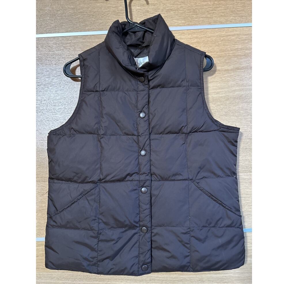 Chadwick’s Down Puffer Vest - Women’s Sz M - Brown - slash pockets